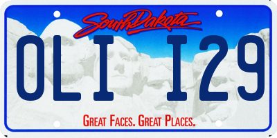 SD license plate 0LII29