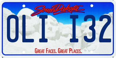 SD license plate 0LII32