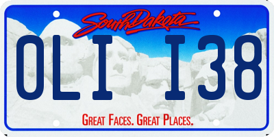 SD license plate 0LII38