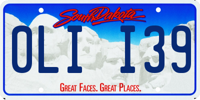 SD license plate 0LII39
