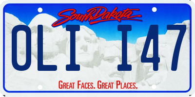 SD license plate 0LII47