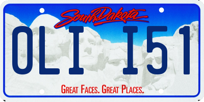 SD license plate 0LII51