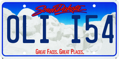 SD license plate 0LII54