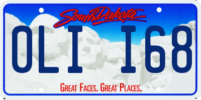 SD license plate 0LII68