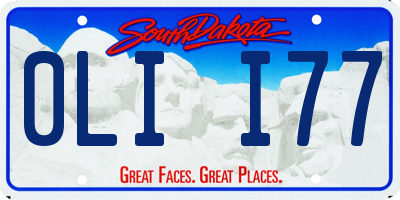 SD license plate 0LII77