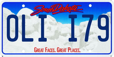 SD license plate 0LII79