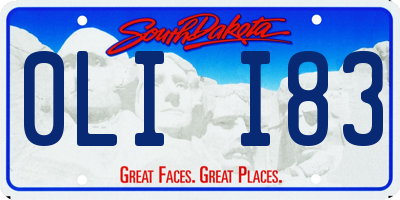 SD license plate 0LII83