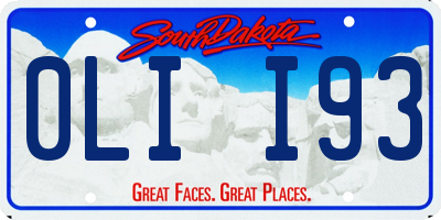 SD license plate 0LII93