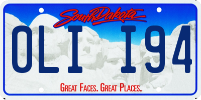 SD license plate 0LII94