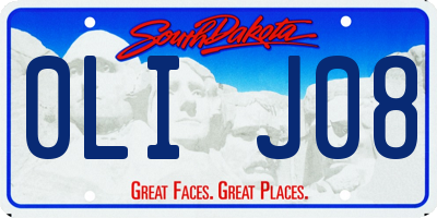 SD license plate 0LIJ08