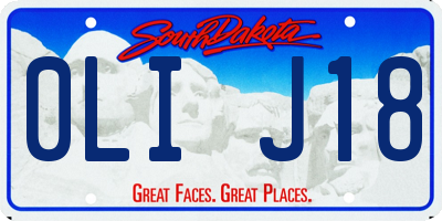 SD license plate 0LIJ18