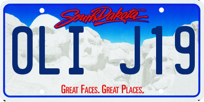 SD license plate 0LIJ19