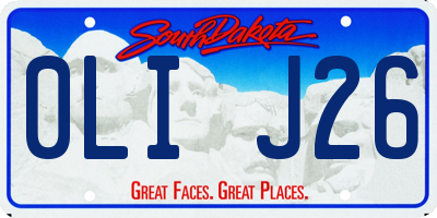 SD license plate 0LIJ26