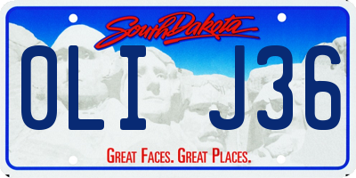 SD license plate 0LIJ36