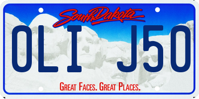 SD license plate 0LIJ50