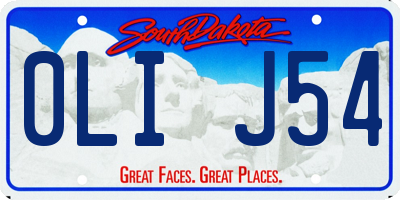 SD license plate 0LIJ54