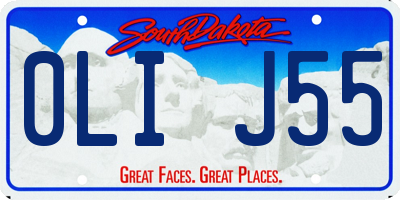 SD license plate 0LIJ55