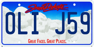 SD license plate 0LIJ59
