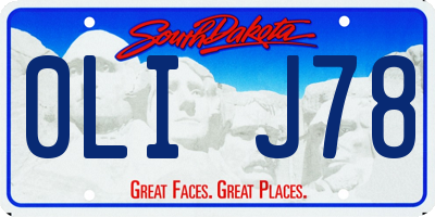 SD license plate 0LIJ78