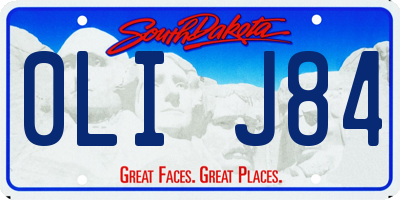 SD license plate 0LIJ84