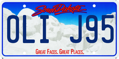SD license plate 0LIJ95