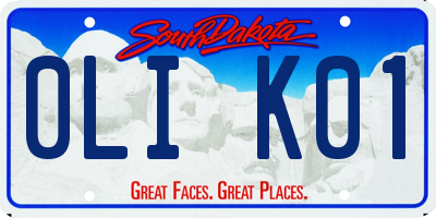 SD license plate 0LIK01