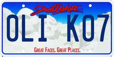 SD license plate 0LIK07