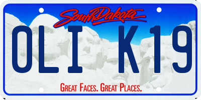 SD license plate 0LIK19