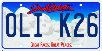 SD license plate 0LIK26