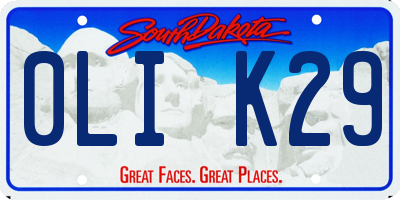 SD license plate 0LIK29