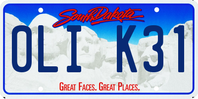 SD license plate 0LIK31