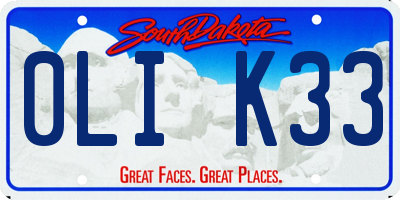 SD license plate 0LIK33