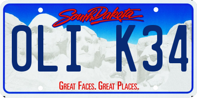 SD license plate 0LIK34
