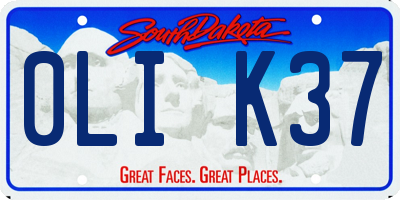 SD license plate 0LIK37