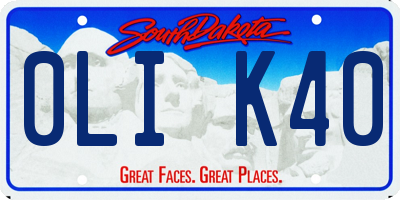 SD license plate 0LIK40