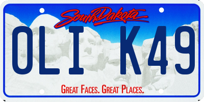 SD license plate 0LIK49