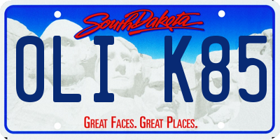 SD license plate 0LIK85