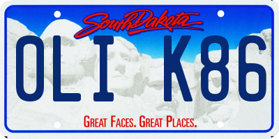 SD license plate 0LIK86
