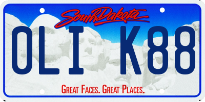 SD license plate 0LIK88