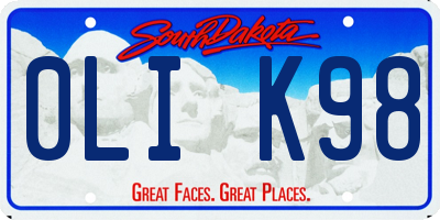 SD license plate 0LIK98