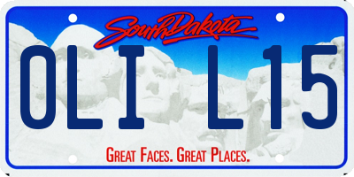 SD license plate 0LIL15