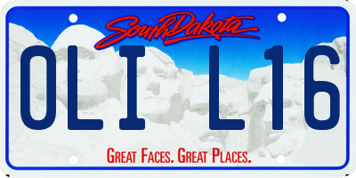 SD license plate 0LIL16
