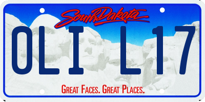 SD license plate 0LIL17