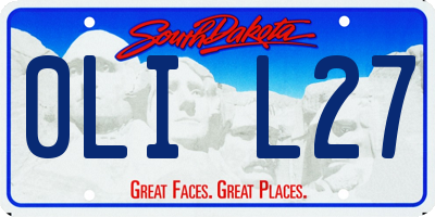 SD license plate 0LIL27