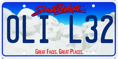 SD license plate 0LIL32