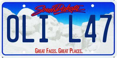 SD license plate 0LIL47