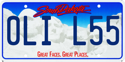 SD license plate 0LIL55