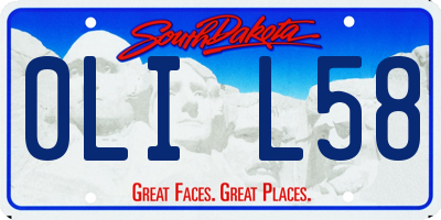 SD license plate 0LIL58