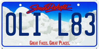 SD license plate 0LIL83