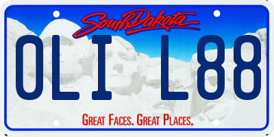 SD license plate 0LIL88